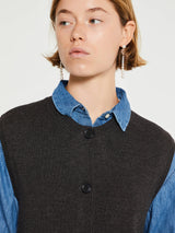 Aiayu - Elva Vest in Dark Brown Melange