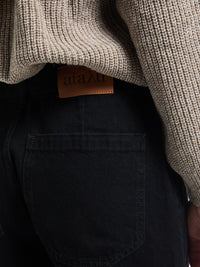 Aiayu - Carlo Midwaist Wide Jeans in Black Tea