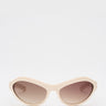 Flatlist - Akiwa Sunglasses in Solid Butter and Brown Gradient Lens