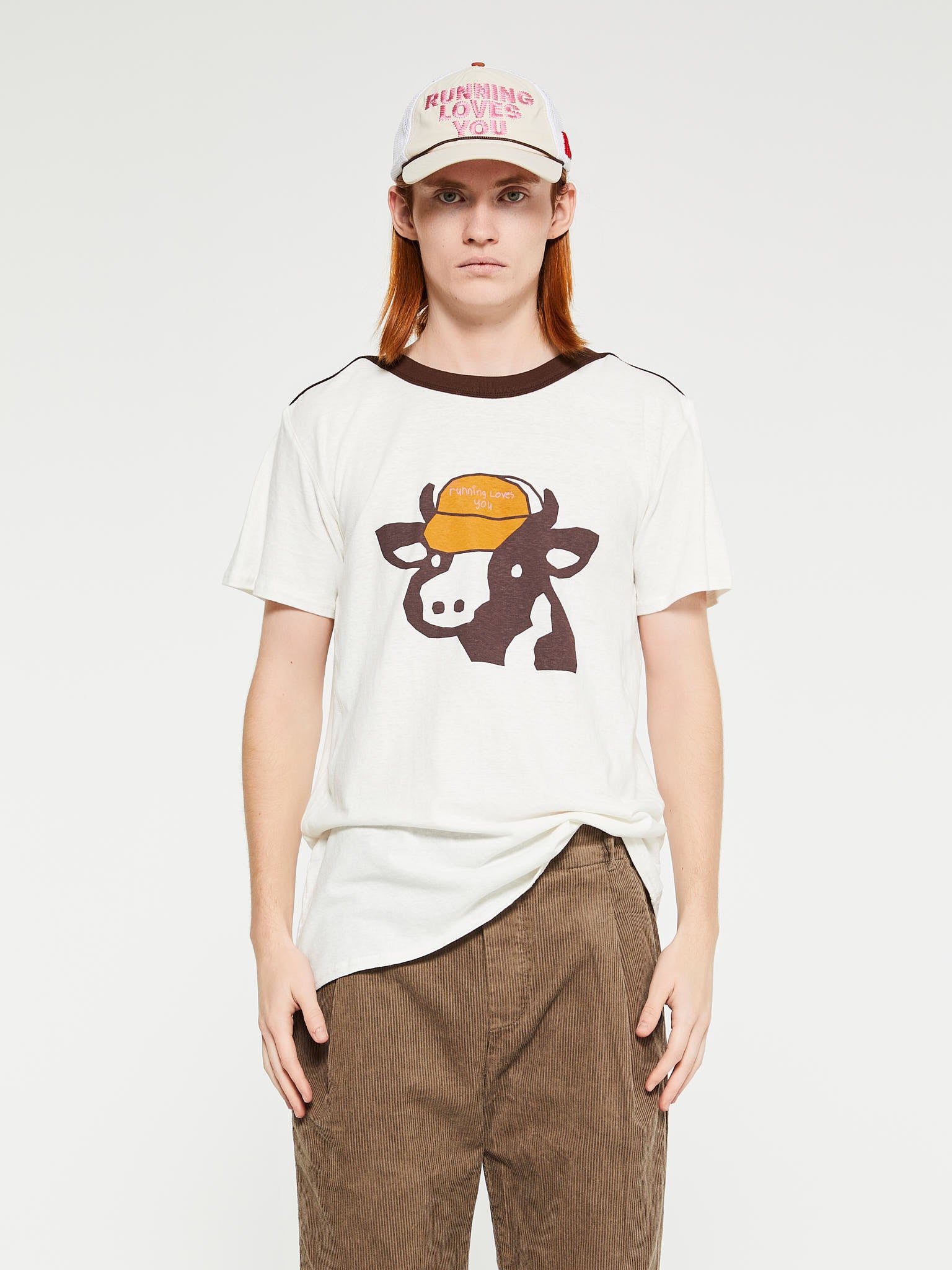 Cow Run T-Shirt in Cream