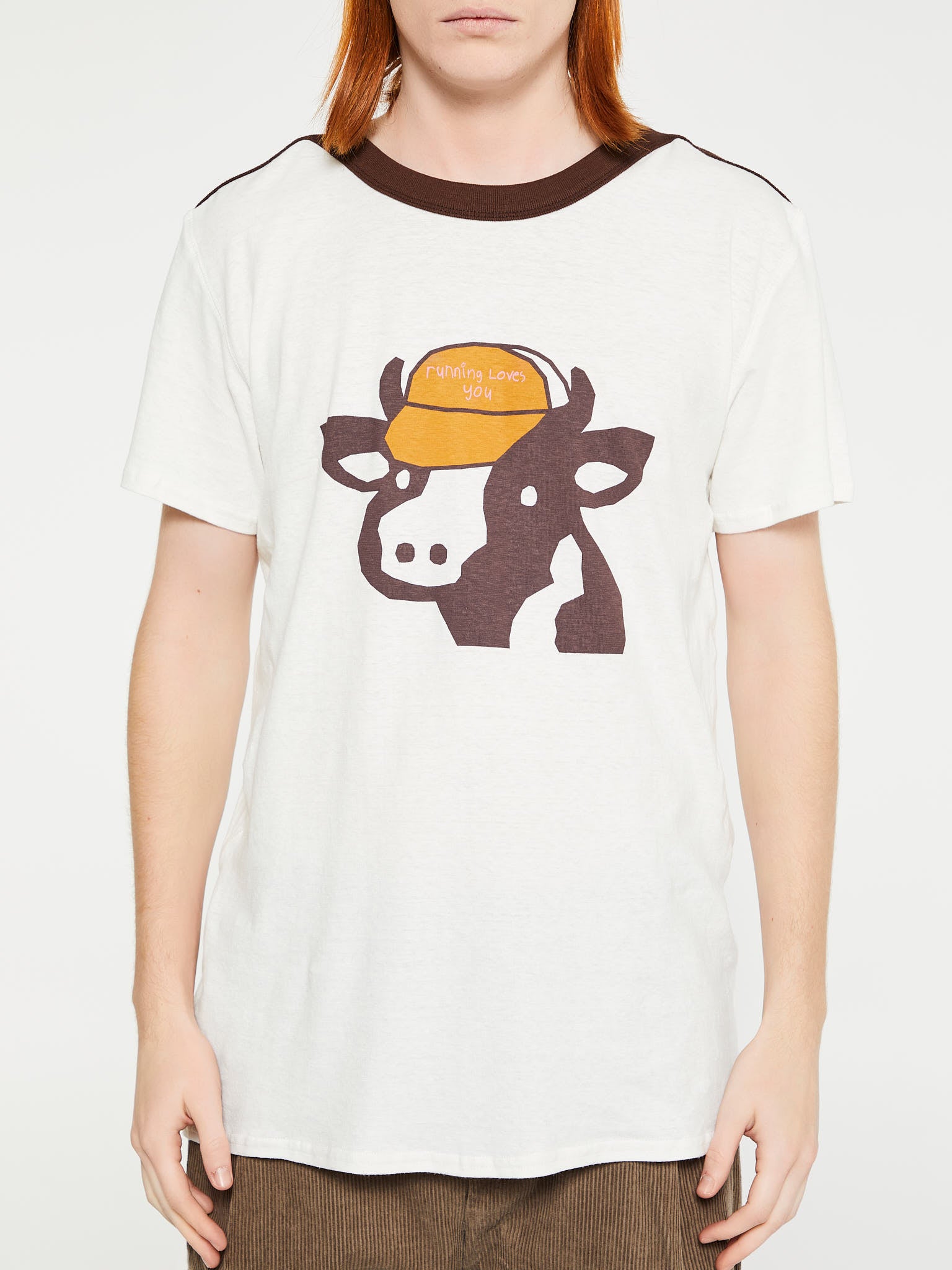 Cow Run T-Shirt in Cream