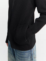 Andersen-Andersen - Navy Full-Zip Pockets Knitwear in Black