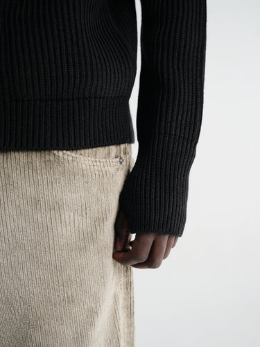 Andersen-Andersen - Navy Full-Zip Pockets Knitwear in Black