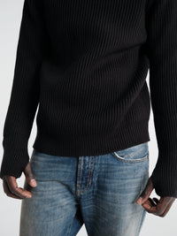 Andersen-Andersen - Navy Turtleneck in Black