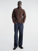 Berner Kühl - Shrunk Full Zip Drained Knit in Bistre