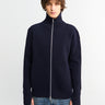 Andersen-Andersen - Navy Full Zip Pockets Knitwear in Navy Blue