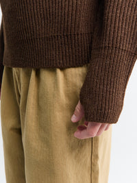 Andersen-Andersen - Navy Crewneck in Natural Brown