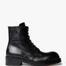 Ann Demeulemeester - Jomund Lace-Up Ankle Boots Soft Semi-Gloss Leather in Black