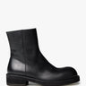 Ann Demeulemeester - Helfred Ankle Boots With Zip Grained Shiny Calf Sk in Black