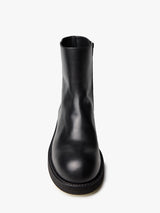 Ann Demeulemeester - Helfred Ankle Boots With Zip Grained Shiny Calf Sk in Black