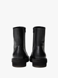 Ann Demeulemeester - Helfred Ankle Boots With Zip Grained Shiny Calf Sk in Black