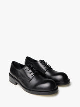 Ann Demeulemeester - Caja Derby Soft Semi-Gloss Leather in Black