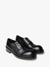 Ann Demeulemeester - Caja Derby Soft Semi-Gloss Leather in Black