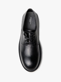 Ann Demeulemeester - Caja Derby Soft Semi-Gloss Leather in Black
