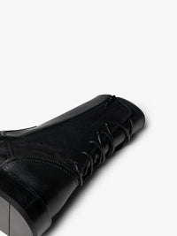Ann Demeulemeester - Heiko Laced Back Ankle Boots Santiago in Black