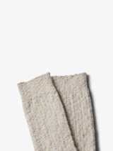 Anonymous Ism - Light Slub Crew Socks in Ivory