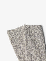Anonymous Ism - Light Slub Crew Socks in Mid Grey