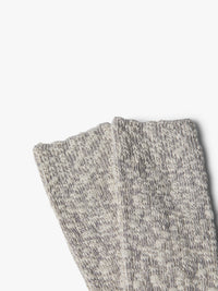 Anonymous Ism - Light Slub Crew Socks in Mid Grey