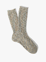 Anonymous Ism - Homespun Art Yarn Crew Socks in Khaki