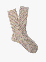 Anonymous Ism - Homespun Art Yarn Crew socks in Pink