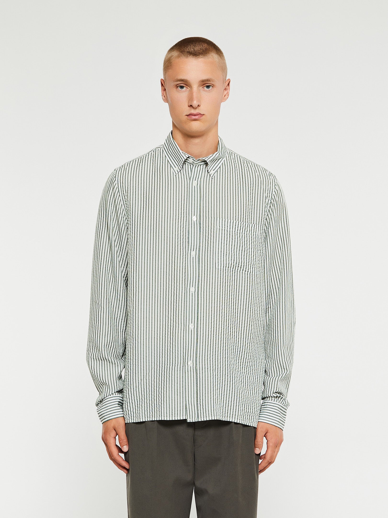Another Aspect - Another Shirt 1.0 in Evergreen Stripe