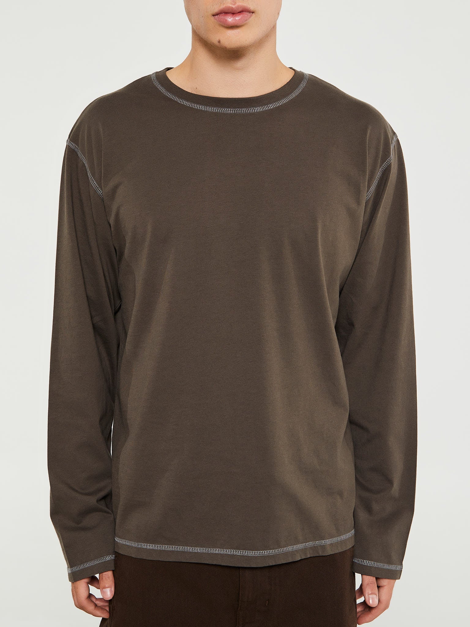 Another Aspect - Another T-Shirt 3.0 in Brown and Navy