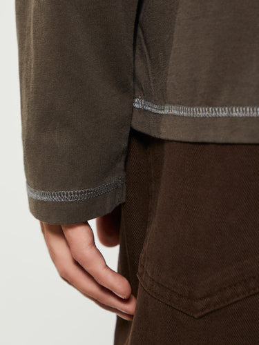Another Aspect - Another T-Shirt 3.0 in Brown and Navy