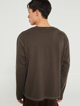 Another Aspect - Another T-Shirt 3.0 in Brown and Navy