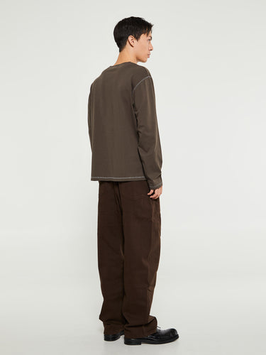 Another Aspect - Another T-Shirt 3.0 in Brown and Navy