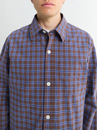 Another Aspect - Another Shirt 4.0 in Brown Blue Check