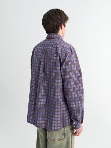Another Aspect - Another Shirt 4.0 in Brown Blue Check