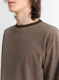 Another Aspect - Another T-Shirt 3.0 in Brown Stripe