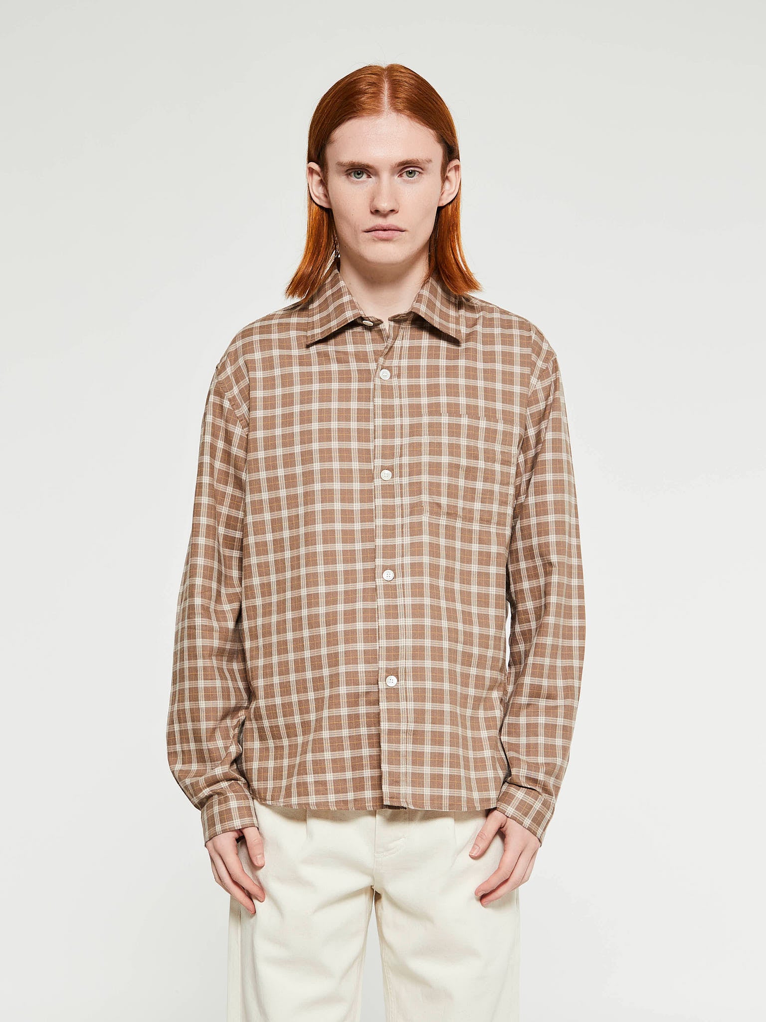 Another Shirt 4.0 in Chestnut Brown Check