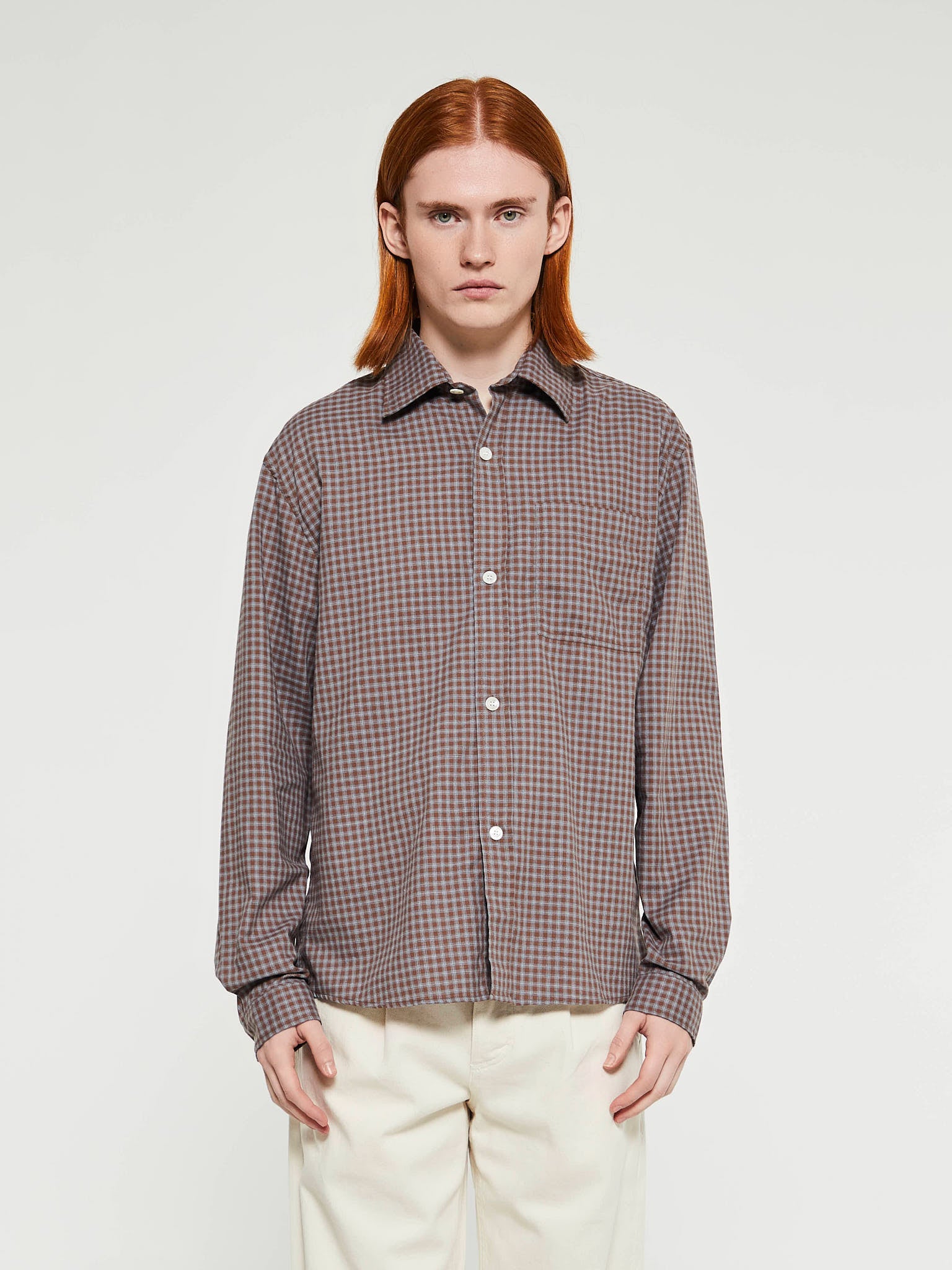 Another Shirt 4.0 in Light Brown Check