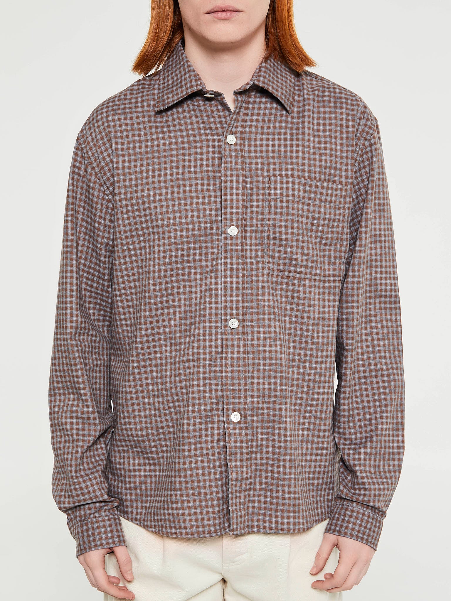 Another Shirt 4.0 in Light Brown Check