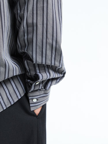 Another Aspect - Another Shirt 3.0 in Charcoal Stripe
