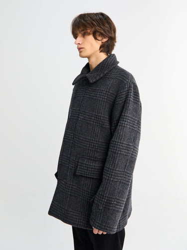 Another Aspect - ANOTHER Coat 1.0, Grey Black Tartan