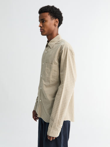 Another Aspect - Another Shirt 4.0 JPN in Green and Ecru Check