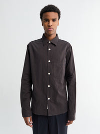 Another Aspect - Another Shirt 4.0 JPN in Navy and Brown Check