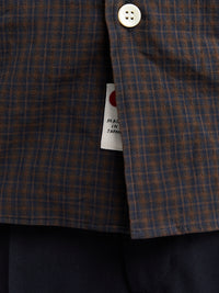 Another Aspect - Another Shirt 4.0 JPN in Navy and Brown Check