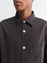 Another Aspect - Another Shirt 4.0 JPN in Navy and Brown Check