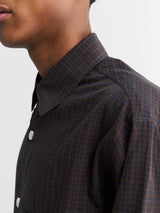 Another Aspect - Another Shirt 4.0 JPN in Navy and Brown Check