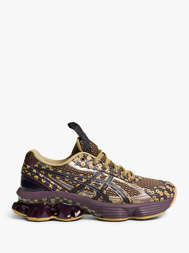 Asics - US7-S Gel-Kinetic Fluent Sneakers in Beniimo Purple and Lemongrass