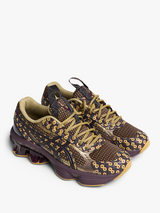 Asics - US7-S Gel-Kinetic Fluent Sneakers in Beniimo Purple and Lemongrass
