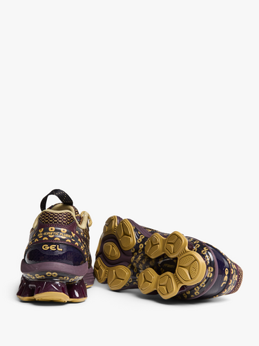 Asics - US7-S Gel-Kinetic Fluent Sneakers in Beniimo Purple and Lemongrass