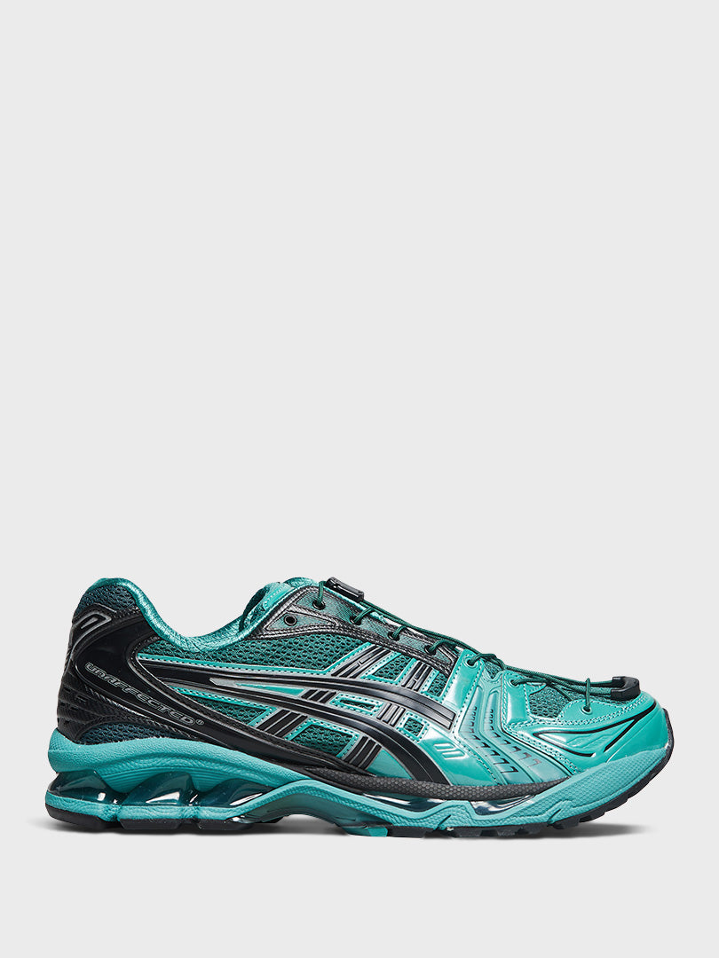 Asics x Unaffected Gel-Kayano 14 Sneakers in Posy Green and Bottle Green