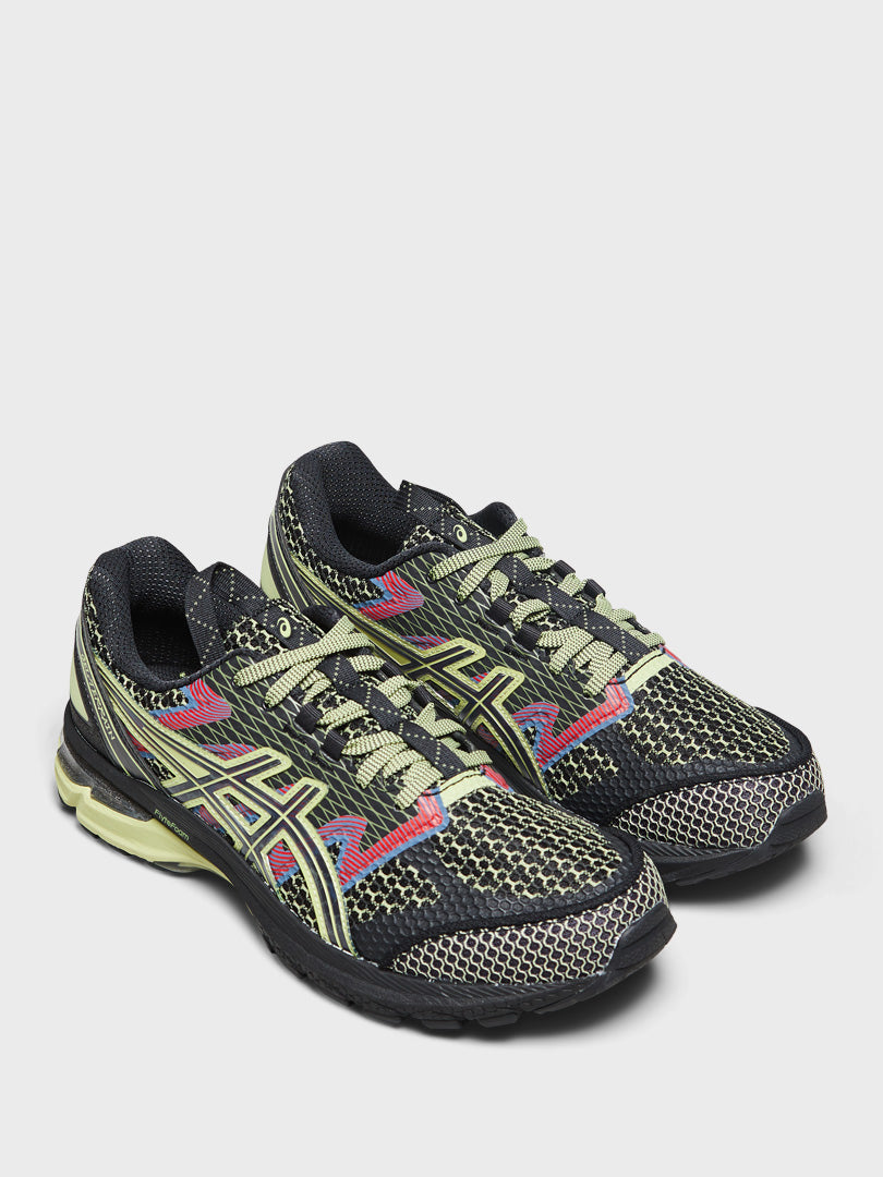 US4-S Gel-Terrain Sneakers in Black and Neon Lime