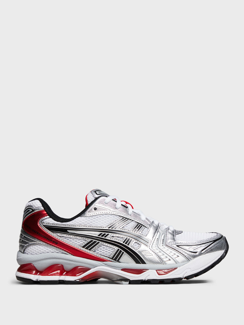 Asics - Gel-Kayano 14 Sneakers in White and Classic Red