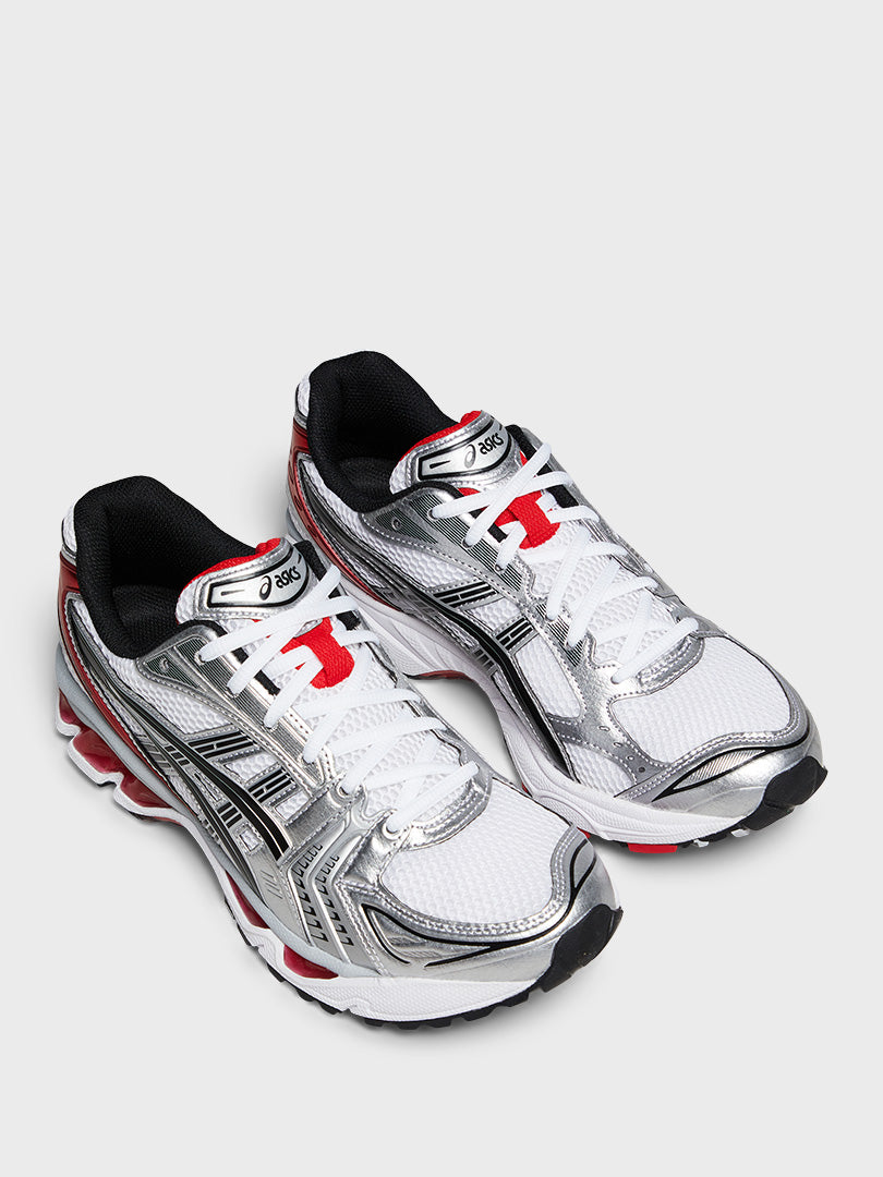 Gel-Kayano 14 Sneakers in White and Classic Red