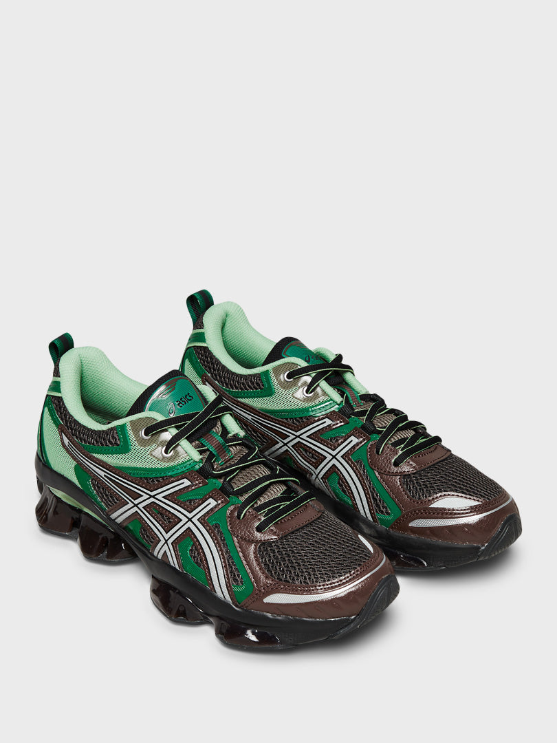 Gel-Quantum Kinetic Sneakers in Dark Sepia and Shamrock Green